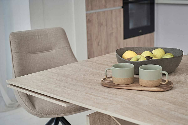 Керамічний стіл обідній Vetro Mebel Данте TML-980 Травентин-12