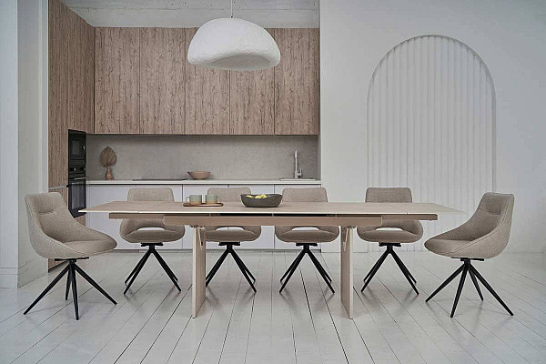 Керамічний стіл обідній Vetro Mebel Данте TML-980 Травентин-4