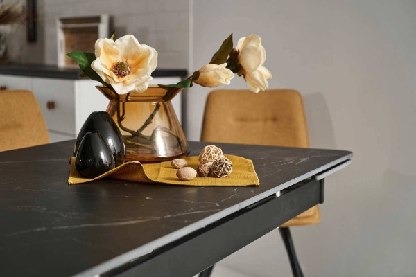 Керамический стол раскладной обеденный Vetro Mebel TML-817 Черный оникс-6