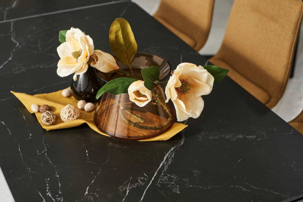 Керамический стол раскладной обеденный Vetro Mebel TML-817 Черный оникс-7