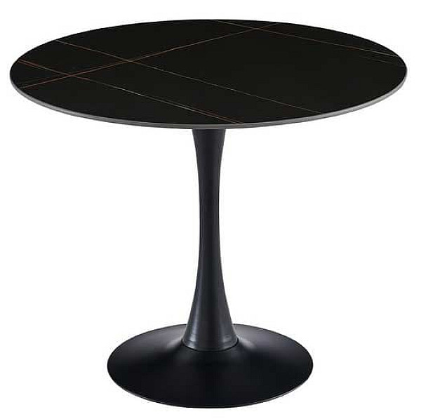 Керамический стол обеденный Vetro Mebel T-325 Лоран блэк-черный-2