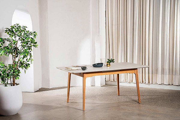 Керамічний стіл розкладний обідній Vetro Mebel TM-120 Бардиліо лайт-бук-10