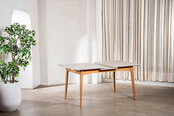 Керамічний стіл розкладний обідній Vetro Mebel TM-120 Бардиліо лайт-бук-13