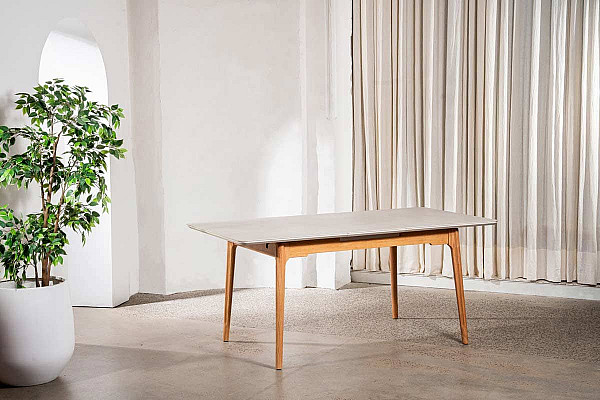 Керамічний стіл розкладний обідній Vetro Mebel TM-120 Бардиліо лайт-бук-14