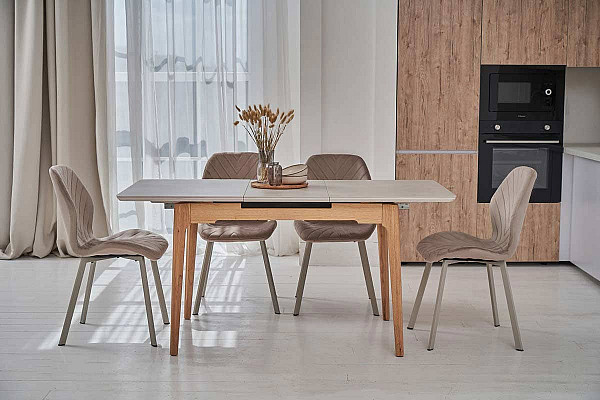 Керамічний стіл розкладний обідній Vetro Mebel TM-120 Бардиліо лайт-бук-7