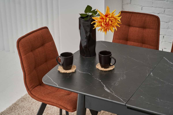 Раскладной обеденный cтол Vetro Mebel TM-76 Черный оникс-3