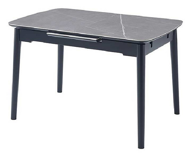 Раскладной обеденный cтол Vetro Mebel TM-76 Петра грей/черный-7