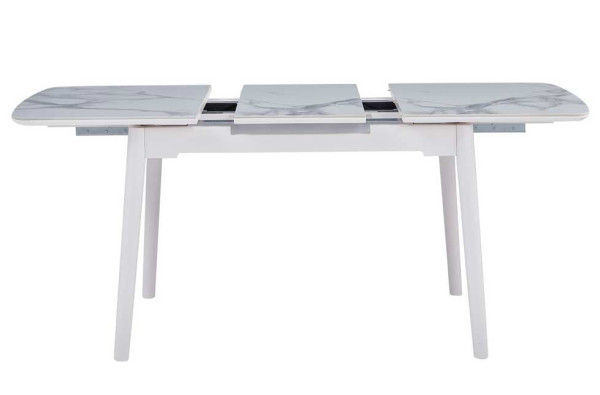 Розкладний обідній стіл Vetro Mebel TM-76 Вайт клауд-рожевий блаш-3