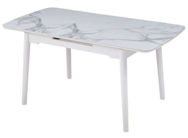 Розкладний обідній стіл Vetro Mebel TM-76 Вайт клауд-рожевий блаш-5