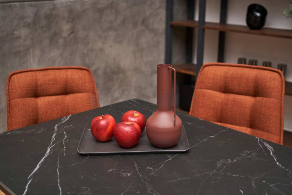 Керамический стол раскладной обеденный Vetro Mebel TM-80 Черный оникс-черный 90-140 см-2