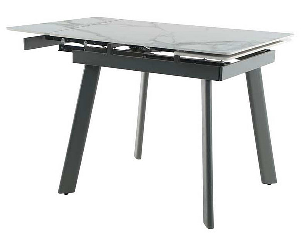 Керамічний стіл розкладний обідній Vetro Mebel TM-80 Каса вайт-сірий 90-140 см-6