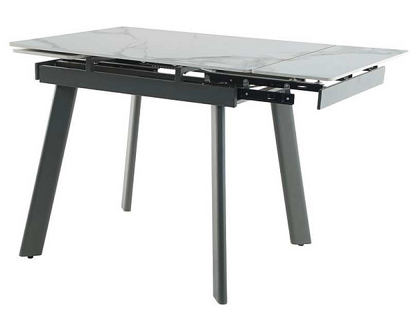 Керамічний стіл розкладний обідній Vetro Mebel TM-80 Каса вайт-сірий 90-140 см-7