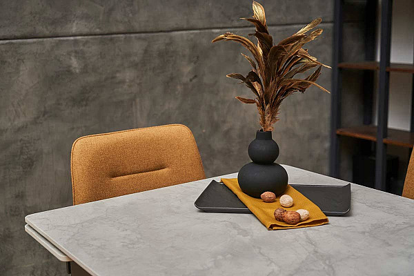 Керамічний стіл розкладний обідній Vetro Mebel TM-80 Віра грей-сірий 90-140 см-3