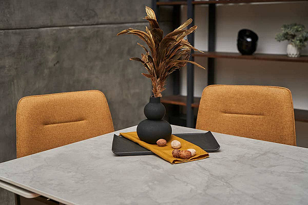 Керамічний стіл розкладний обідній Vetro Mebel TM-80 Віра грей-сірий 90-140 см-2