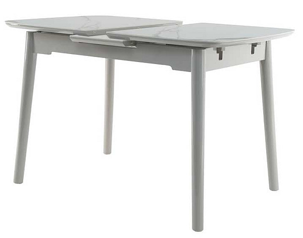 Керамічний стіл розкладний обідній Vetro Mebel TM-84 Каса вайт-сірий-6