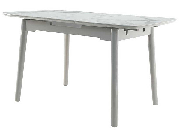 Керамічний стіл розкладний обідній Vetro Mebel TM-84 Каса вайт-сірий-8