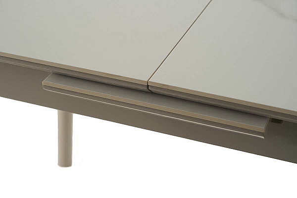 Керамічний стіл розкладний обідній Vetro Mebel TM-84 Каса вайт-сірий-9