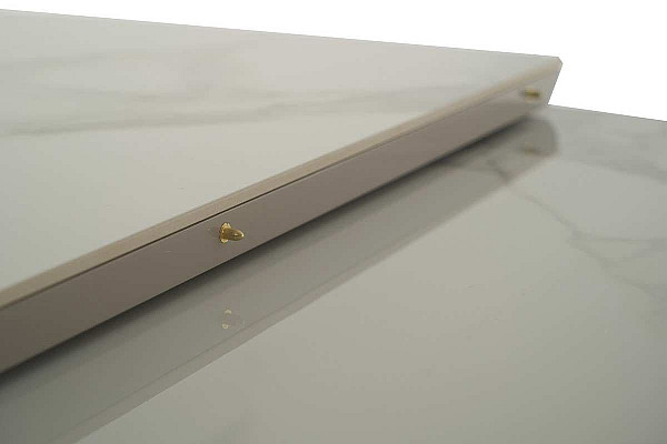 Керамічний стіл розкладний обідній Vetro Mebel TM-84 Каса вайт-сірий-10