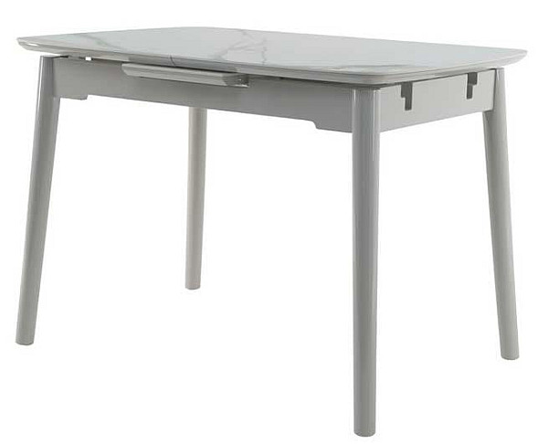 Керамічний стіл розкладний обідній Vetro Mebel TM-84 Каса вайт-сірий-5