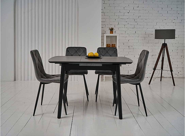 Керамічний стіл розкладний обідній Vetro Mebel TM-87-1 Айс грейс-0