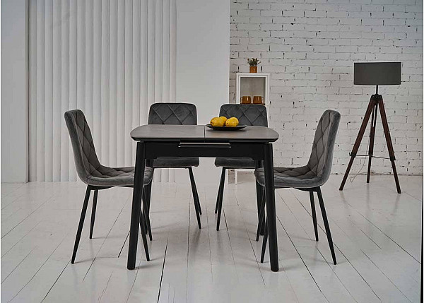 Керамічний стіл розкладний обідній Vetro Mebel TM-87-1 Айс грейс-1