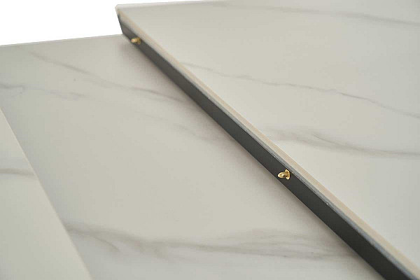 Керамический стол раскладной обеденный Vetro Mebel TM-87-1 Белый мрамор-7