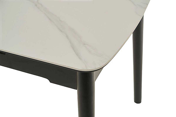 Керамический стол раскладной обеденный Vetro Mebel TM-87-1 Белый мрамор-10