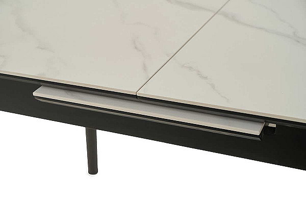 Керамический стол раскладной обеденный Vetro Mebel TM-87-1 Белый мрамор-8