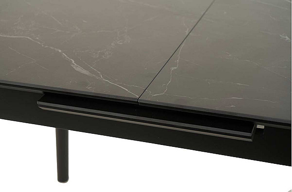 Керамічний стіл розкладний обідній Vetro Mebel TM-87-1 Чорний онікс-чорний-10