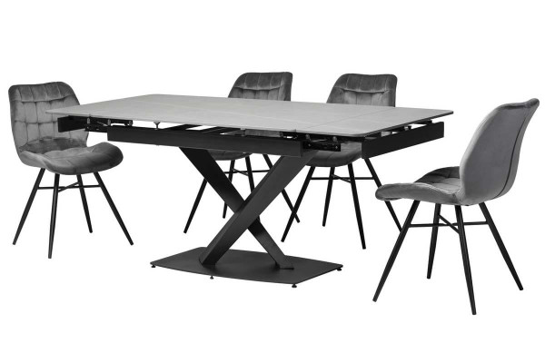 Керамический стол раскладной обеденный Vetro Mebel TML-809 Айс грей-0