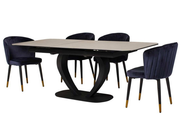 Раскладной обеденный стол Vetro Mebel TML-815 Айс грей-0