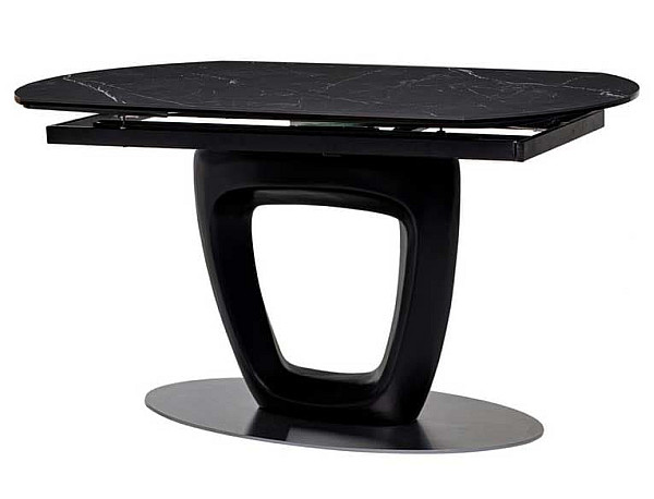 Керамічний стіл розкладний обідній Vetro Mebel TML-825 Неро маркіна-чорний-8