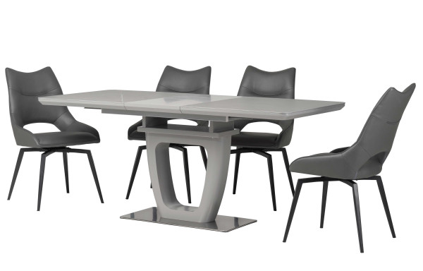 Раскладной обеденный cтол Vetro Mebel TML-861 Айс грей-0