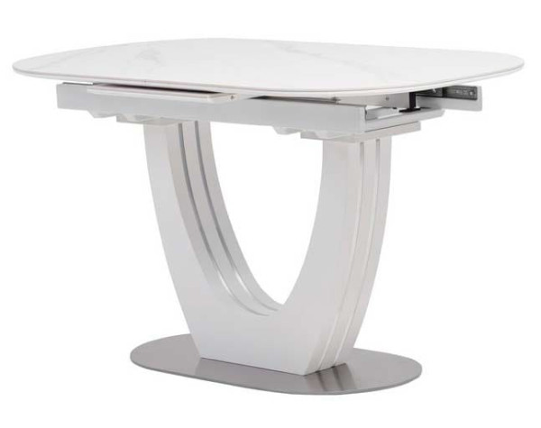 Керамический стол раскладной обеденный Vetro Mebel TML-866 Белый мрамор-4