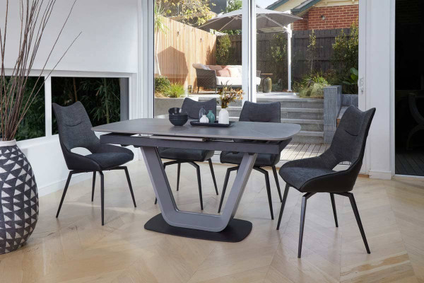 Керамічний стіл розкладний обідній Vetro Mebel TML-870 Айс грей-4