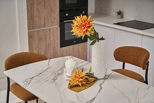 Керамічний стіл розкладний обідній Vetro Mebel Массімо TML-950 Каса голд-чорний-8