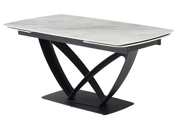 Керамический стол раскладной обеденный Vetro Mebel Массимо TML-950 Ребекка грей-черный-9