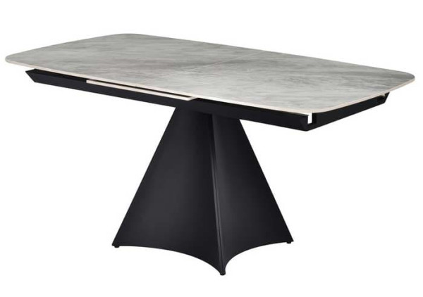 Керамічний стіл розкладний обідній Vetro Mebel Уго TML-879 Ребекка грей-чорний-11