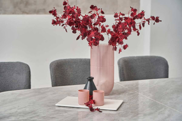 Керамічний стіл розкладний обідній Vetro Mebel Уго TML-879 Ребекка грей-чорний-10