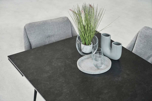 Керамический стол раскладной обеденный Vetro Mebel Урбано TML-896 Империал графит-черный-13