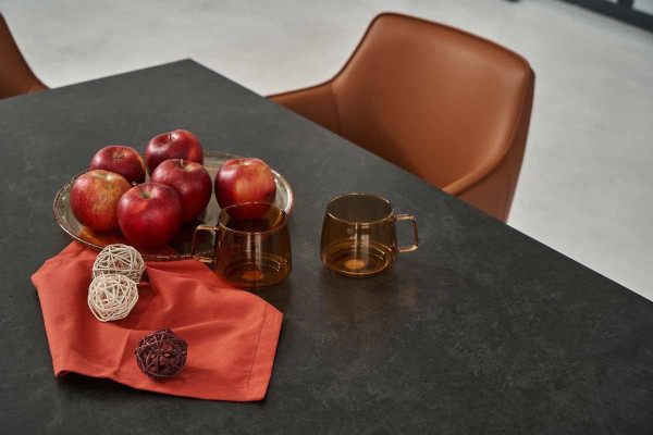 Керамический стол раскладной обеденный Vetro Mebel Урбано TML-896 Империал графит-черный-12