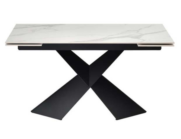 Керамический стол раскладной обеденный Vetro Mebel Урбано TML-896 Калакатта кристал-черный-11