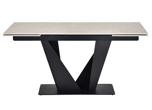 Керамический стол раскладной обеденный Vetro Mebel Алонцо TML-955 Крема деликато-черный-13