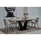 Керамічний стіл розкладний обідній Vetro Mebel Алонцо TML-955 Делікато-чорний крем-4-thumb