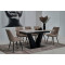 Керамічний стіл розкладний обідній Vetro Mebel Алонцо TML-955 Делікато-чорний крем-9-thumb