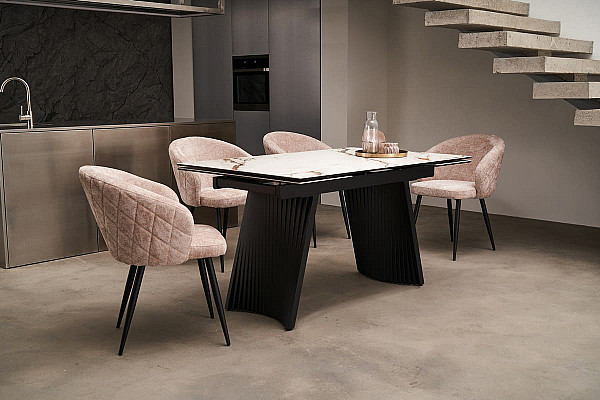 Стілець Vetro Mebel M-150 Молочна піна Тканина-5