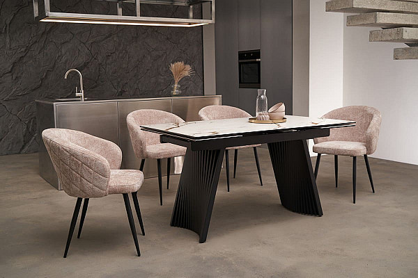 Стілець Vetro Mebel M-150 Молочна піна Тканина-3