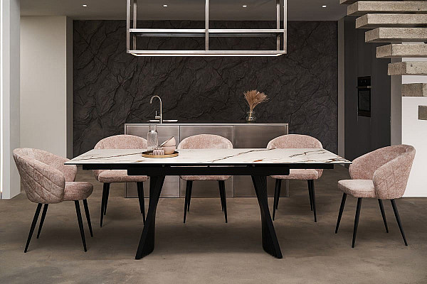 Стілець Vetro Mebel M-150 Молочна піна Тканина-2