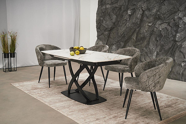 Стул Vetro Mebel M-150 Мраморный серый Ткань-3
