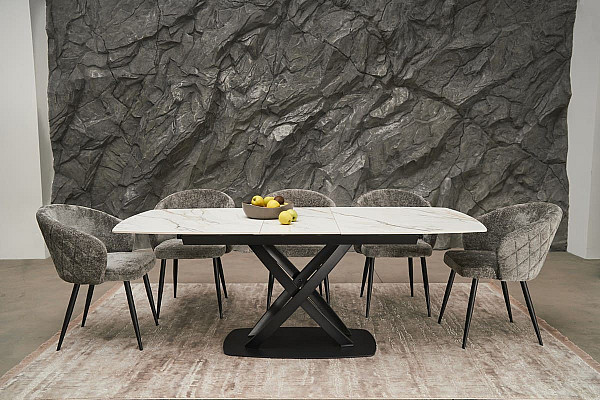 Стул Vetro Mebel M-150 Мраморный серый Ткань-1